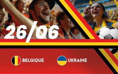 Match Belgique Ukraine sur grand écran le 26/06.